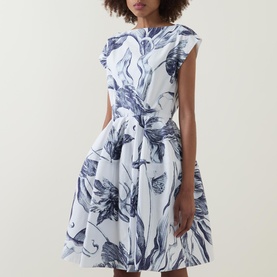 Midnight Botanical Mini Dress