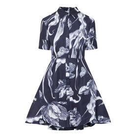 Botanical Mini Shirt Dress
