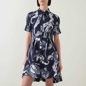 Botanical Mini Shirt Dress