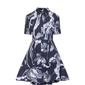 Botanical Mini Shirt Dress