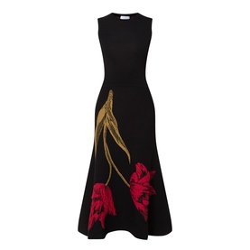 Floral Jacquard Knit Dress