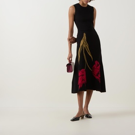 Floral Jacquard Knit Dress