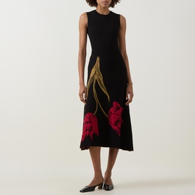 Floral Jacquard Knit Dress