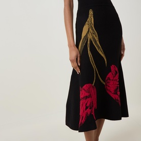 Floral Jacquard Knit Dress