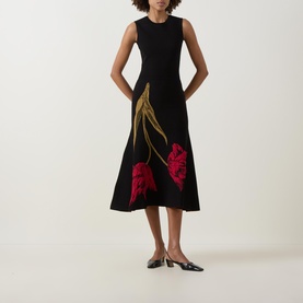 Floral Jacquard Knit Dress