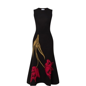 Floral Jacquard Knit Dress