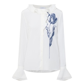 Placement Tulip Print Blouse