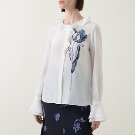 Placement Tulip Print Blouse