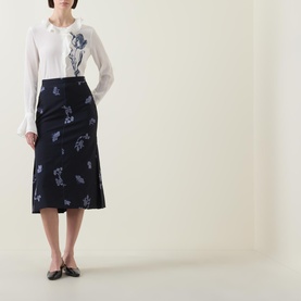 Placement Tulip Print Blouse