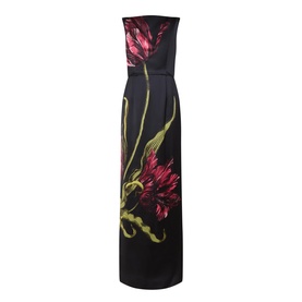 Floral Silk Lined Gown