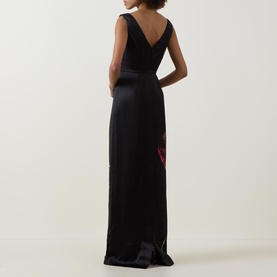 Floral Silk Lined Gown