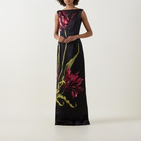 Floral Silk Lined Gown
