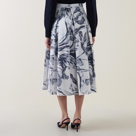 Floral Pleated Skirt