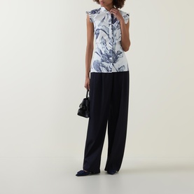 Midnight Botanical Blouse