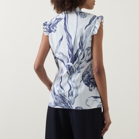 Midnight Botanical Blouse