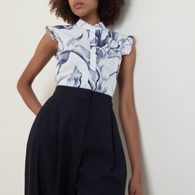 Midnight Botanical Blouse
