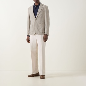 Knitted Jersey Single-Breasted Blazer