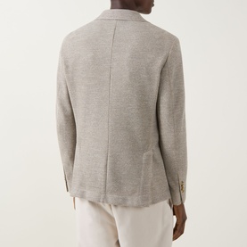 Knitted Jersey Single-Breasted Blazer