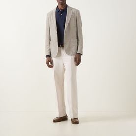 Knitted Jersey Single-Breasted Blazer