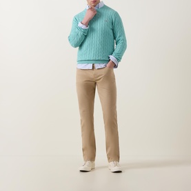 Shield Logo Cable Knit Sweater
