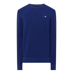Shield Logo Textured Sweater