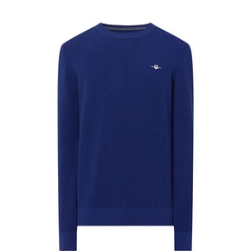 Shield Logo Textured Sweater