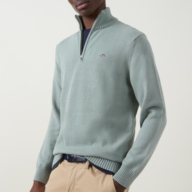 Shield Logo Half-Zip Sweater