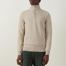 Shield Logo Half-Zip Sweater