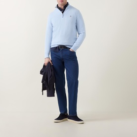 Shield Logo Half Zip Sweater