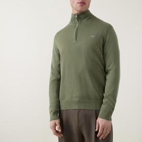 Shield Logo Half Zip Sweater