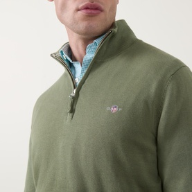 Shield Logo Half Zip Sweater