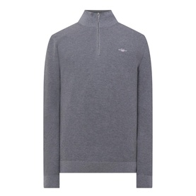 Micro Half-Zip Textured Sweater
