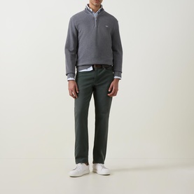 Micro Half-Zip Textured Sweater