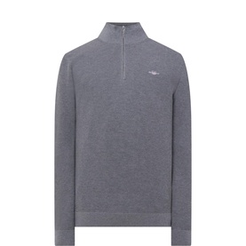 Micro Half-Zip Textured Sweater