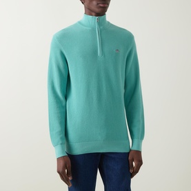 Shield Logo Half-Zip Sweater