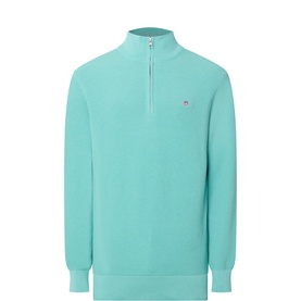 Shield Logo Half-Zip Sweater