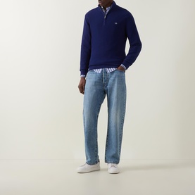 Shield Logo Half-Zip Sweater