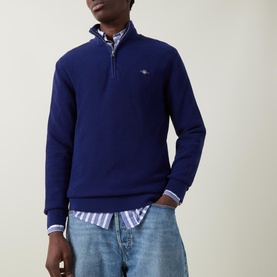 Shield Logo Half-Zip Sweater