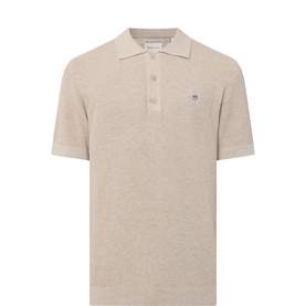 Shield Logo Knitted Polo Shirt