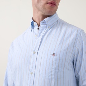 Shield Logo Classic Striped Oxford Shirt