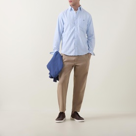 Shield Logo Classic Striped Oxford Shirt
