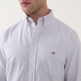 Shield Logo Classic Striped Oxford Shirt