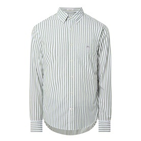Shield Logo Striped Casual Shirt