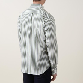 Shield Logo Striped Casual Shirt
