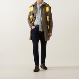 Shield Logo Striped Casual Shirt