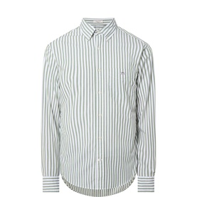Shield Logo Striped Casual Shirt