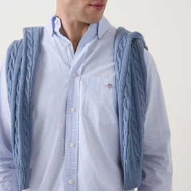 Shield Logo Gingham Print Shirt