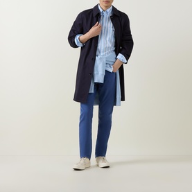 Shield Logo Wide Striped Shirt