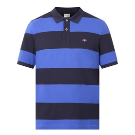 Shield Logo Striped Polo Shirt