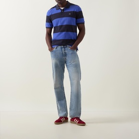 Shield Logo Striped Polo Shirt